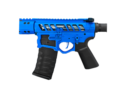 EMG F1 Firearms SBR AEG Rifle with RS-3 Stock (Silver Edge Gearbox/eSE Electronic Trigger - Blue - eSBR-BLS-3)