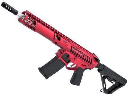 EMG F1 Firearms SBR AEG Rifle with RS-3 Stock (Silver Edge Gearbox/eSE Electronic Trigger - Red - eSBR-RR-3)