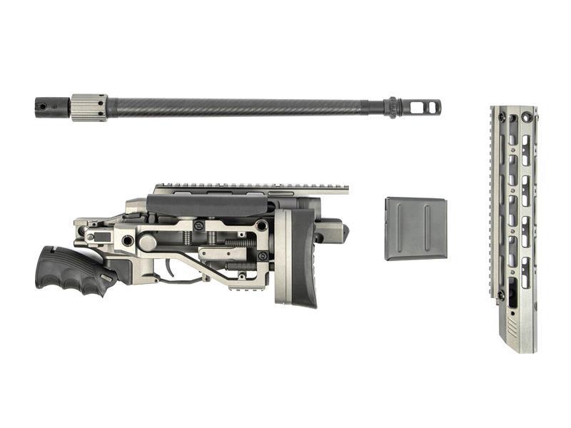 Ares MSR303 Sniper Rifle with Case (Tool-Less Assemble - Spring Powered - Titanium Grey - MSR-303 - MSR-021)