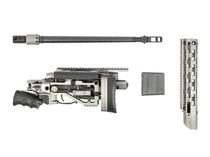 Ares MSR303 Sniper Rifle with Case (Tool-Less Assemble - Spring Powered - Titanium Grey - MSR-303 - MSR-021)