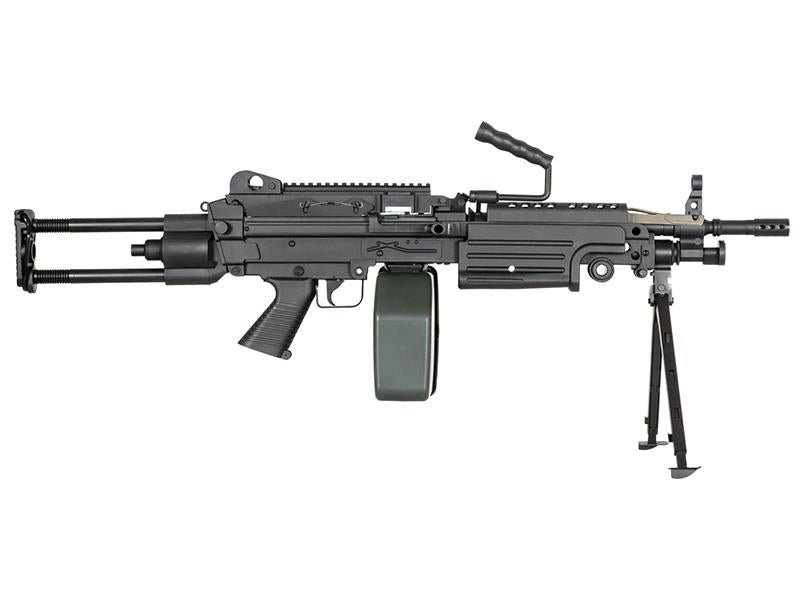 A&K M249 Para with Sound Control Drum Magazine (Black - AK-M249-PARA-P)