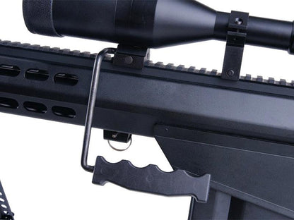Barrett M82A1 Electric AEG Sniper Rifle with Hunter Scope and Bipod (Snow Wolf - Black - SW-02A)