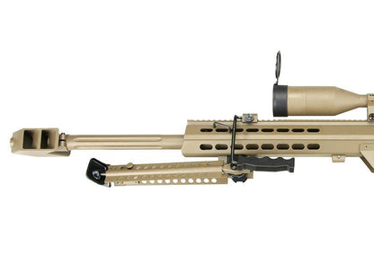 Barrett M82A1 Electric AEG Sniper Rifle with Hunter Scope and Bipod (Snow Wolf - Tan - SW-02A)