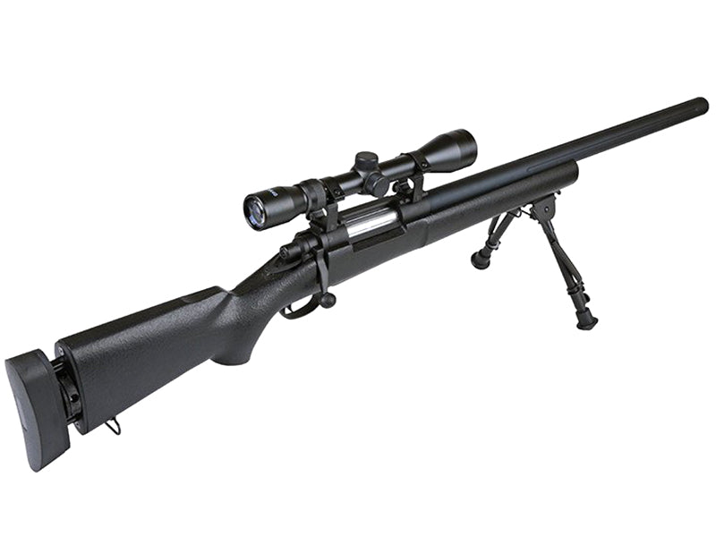 Snow Wolf VSR-10 Spring Sniper Rifle with Scope and Bipod (Black - SW-10B++)