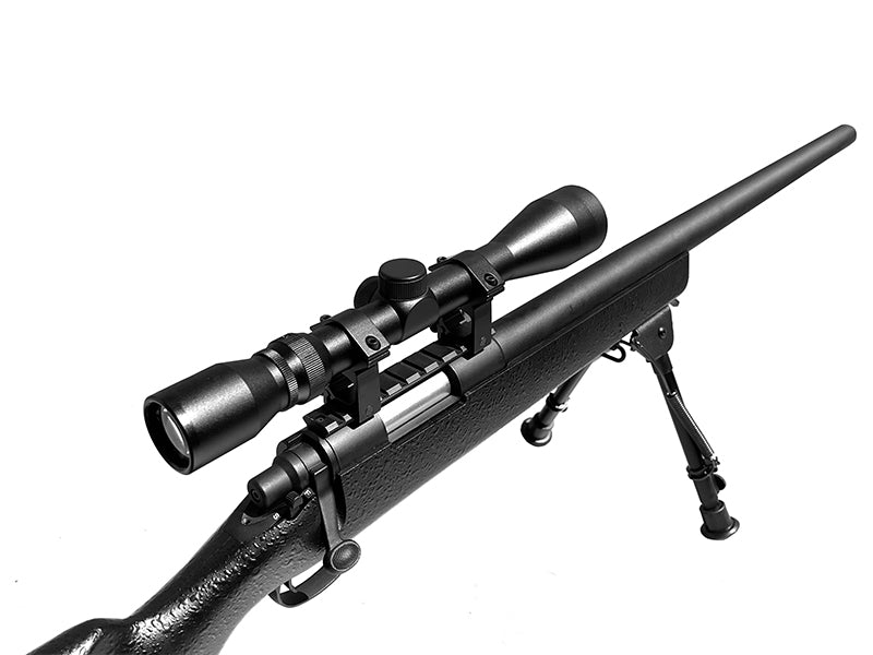 Snow Wolf VSR-10 Spring Sniper Rifle with Scope and Bipod (Black - SW-10B++)