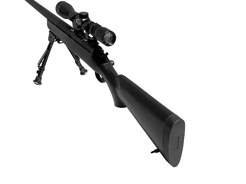 Snow Wolf VSR-10 Spring Sniper Rifle with Scope and Bipod (Black - SW-10B++)