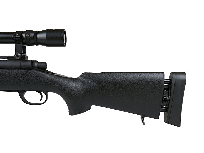 Snow Wolf VSR-10 Spring Sniper Rifle with Scope and Bipod (Black - SW-10B++)