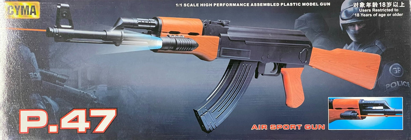 Cyma AK47 Spring Action Rifle (Long - Torch - Blue - P47)