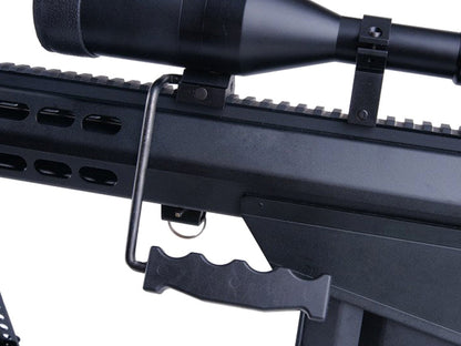 Barrett M82A1 Electric AEG Sniper Rifle Compact with Scope and Bipod (Snow Wolf - Black - SW-02CQB-A-BK)