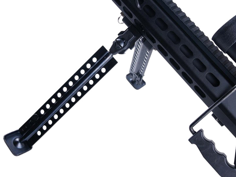 Barrett M82A1 Electric AEG Sniper Rifle Compact with Scope and Bipod (Snow Wolf - Black - SW-02CQB-A-BK)