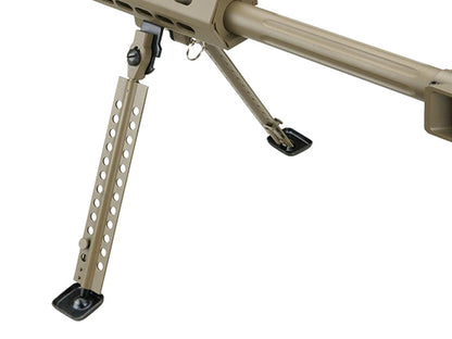 Barrett M82A1 Electric AEG Sniper Rifle Compact with Scope and Bipod (Snow Wolf - Tan - SW-02CQB-A-TN)