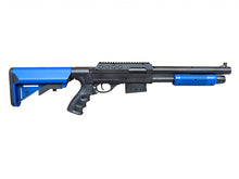 Vigor M870 Custom Tactical Pump Action Shotgun (RIS - Two Tone Blue - 0581D - M4 Stock Long)