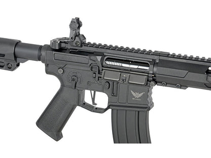 Double Eagle x Aeroknox M4 10.5" AEG Rifle with Falcon EFCS (Polymer Handguard - M916G - Black)