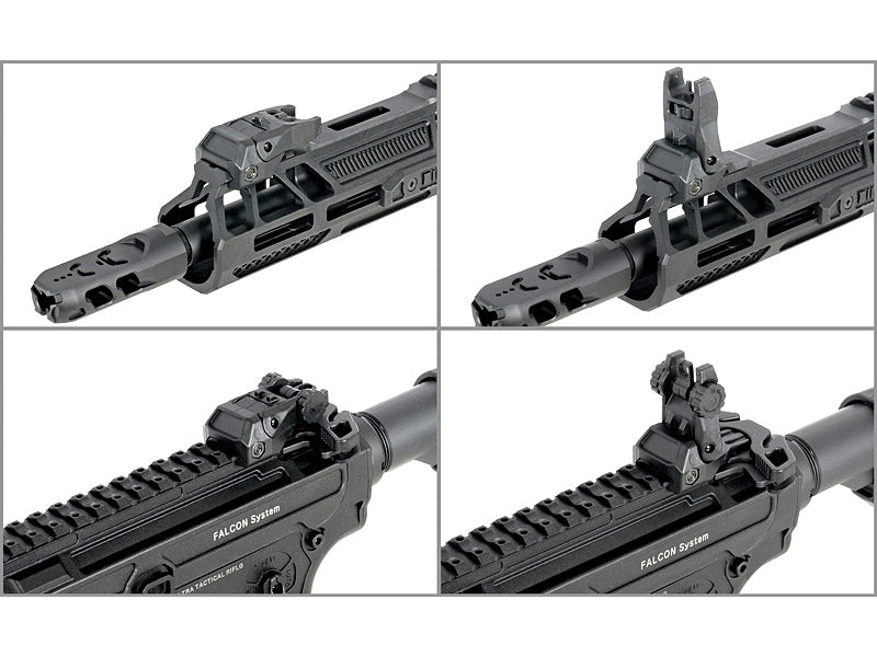 Double Eagle x Aeroknox M4 10.5" AEG Rifle with Falcon EFCS (Polymer Handguard - M916G - Black)