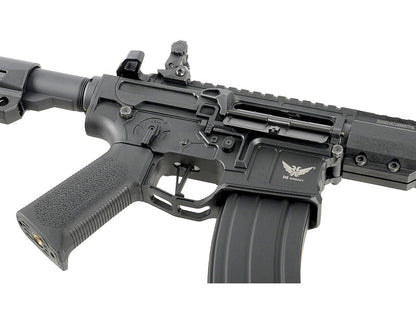 Double Eagle x Aeroknox M4 10.5" AEG Rifle with Falcon EFCS (Polymer Handguard - M916G - Black)