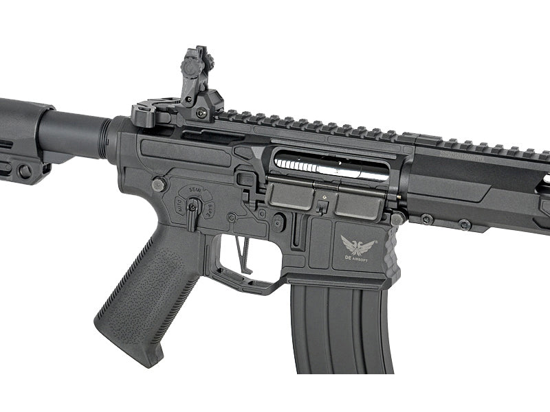 Double Eagle x Aeroknox M4 13.5" AEG Rifle with Falcon EFCS (Metal CNC Handguard - Black - M916B)