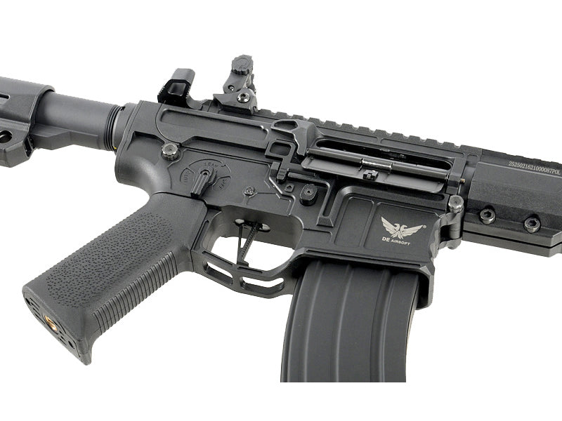Double Eagle x Aeroknox M4 13.5" AEG Rifle with Falcon EFCS (Metal CNC Handguard - Black - M916B)