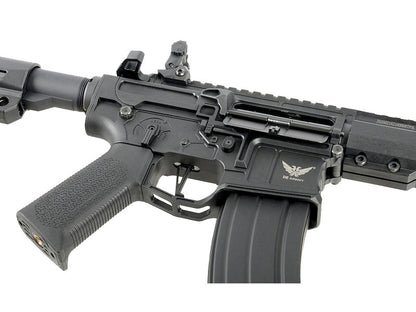 Double Eagle x Aeroknox M4 13.5" AEG Rifle with Falcon EFCS (Metal CNC Handguard - Black - M916B)