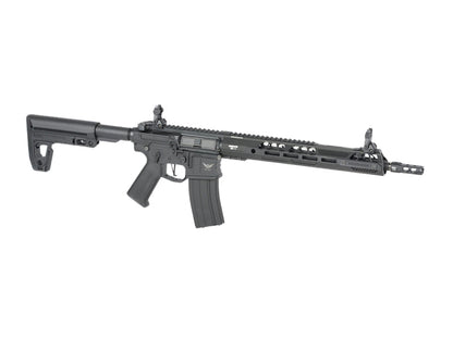Double Eagle x Aeroknox M4 13.5" AEG Rifle with Falcon EFCS (Metal CNC Handguard - Black - M916B)