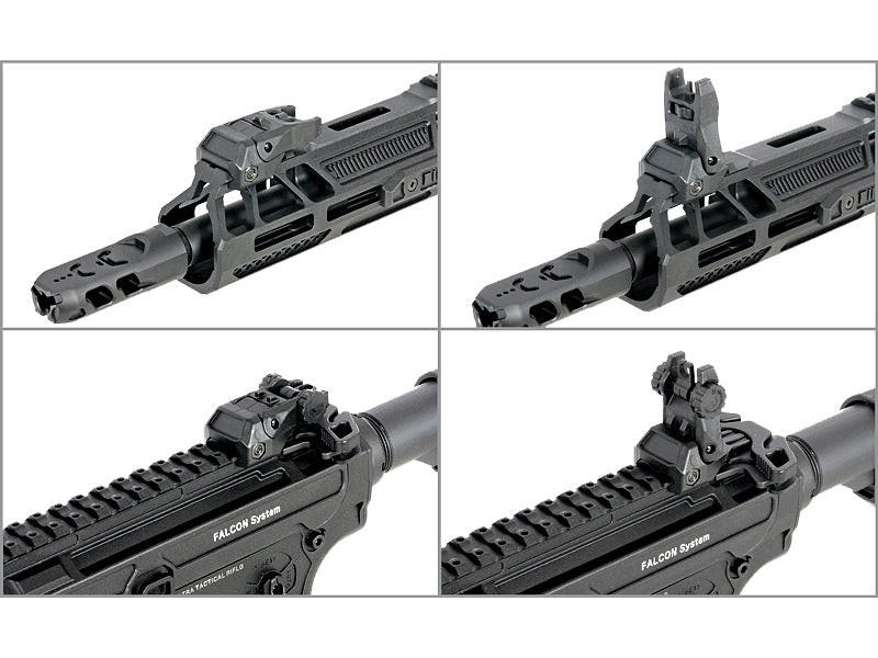 Double Eagle x Aeroknox M4 13.5" AEG Rifle with Falcon EFCS (Metal CNC Handguard - Black - M916B)