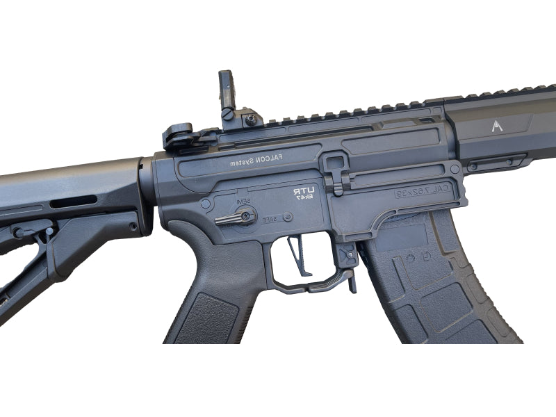 Double Eagle AR47/SR47 AEF Rifle with AK Magazine and Falcon EFCS (Polymer - Black - M918A)