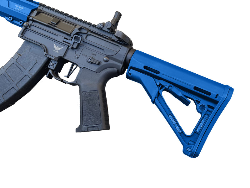 Double Eagle AR47/SR47 AEF Rifle with AK Magazine and Falcon EFCS (Polymer - Blue - M918A)