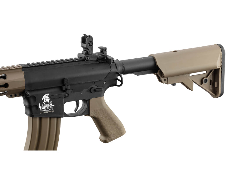 Lancer Tactical M4 LT-12K Keymod AEG Rifle (Inc. Battery and Smart Charger - Tan - V2)