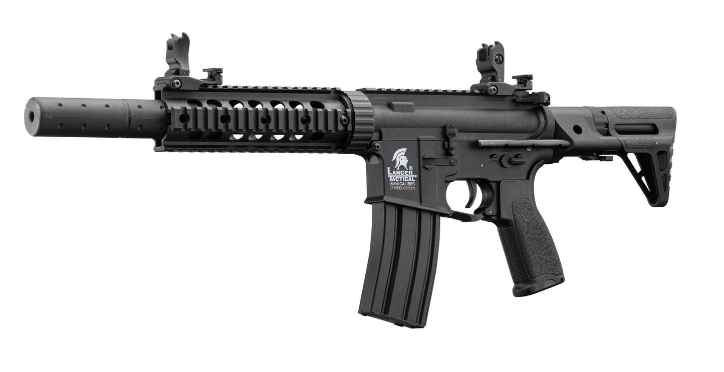 Lancer Tactical M4 LT-15 PDW Gen2 AEG Rifle (Inc. Battery and Smart Charger - Black)