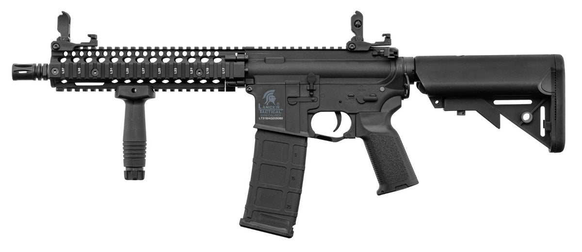Lancer Tactical MK18 LT-18 Gen 2 Interceptor RIS Carbine AEG Rifle (Inc. Battery and Smart Charger - Black)