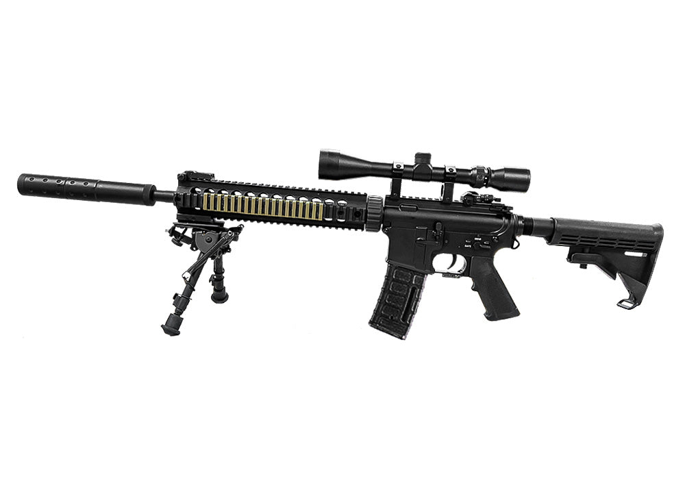 Double Bell SOPMOD M4 (with Bipod plus 3-9x40 Scope and Silencer - 073)
