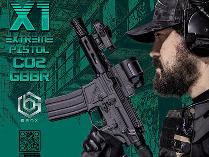 APS X1 XTreme G-BOX Co2 Blowback Rifle (Short - Black)