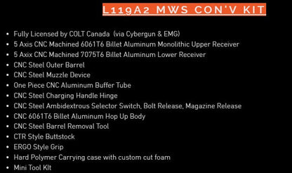 Colt L119A2 SFIW  Gas Blowback Rifle (TM MWS Internals/Archwick - Black)