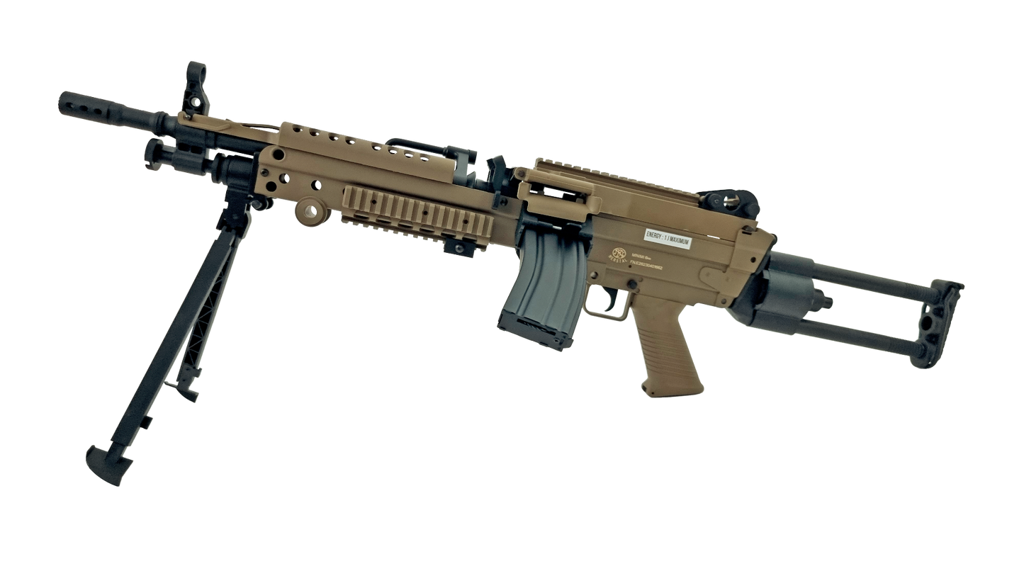 FN Hersal Minimi M249 Para Sports Line AEG (Electronic Trigger - Battery and Charger Inc. - Tan - 200842)