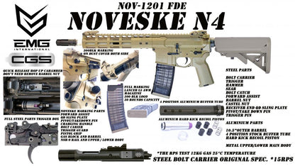 Noveske N4 Gen.3 Cyma MWS Gas Blowback Rifle ( Tan - NOV.1201 FDE)