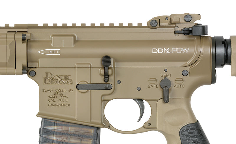 Daniel Defense x EMG DDM4 PDW SBR MWS Gas Blowback Rifle by Cyma CGS (Tan)