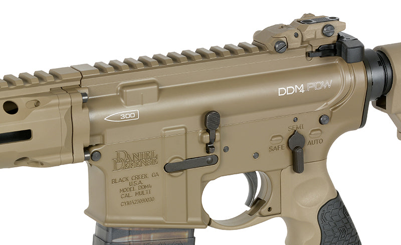 Daniel Defense x EMG DDM4 PDW SBR MWS Gas Blowback Rifle by Cyma CGS (Tan)