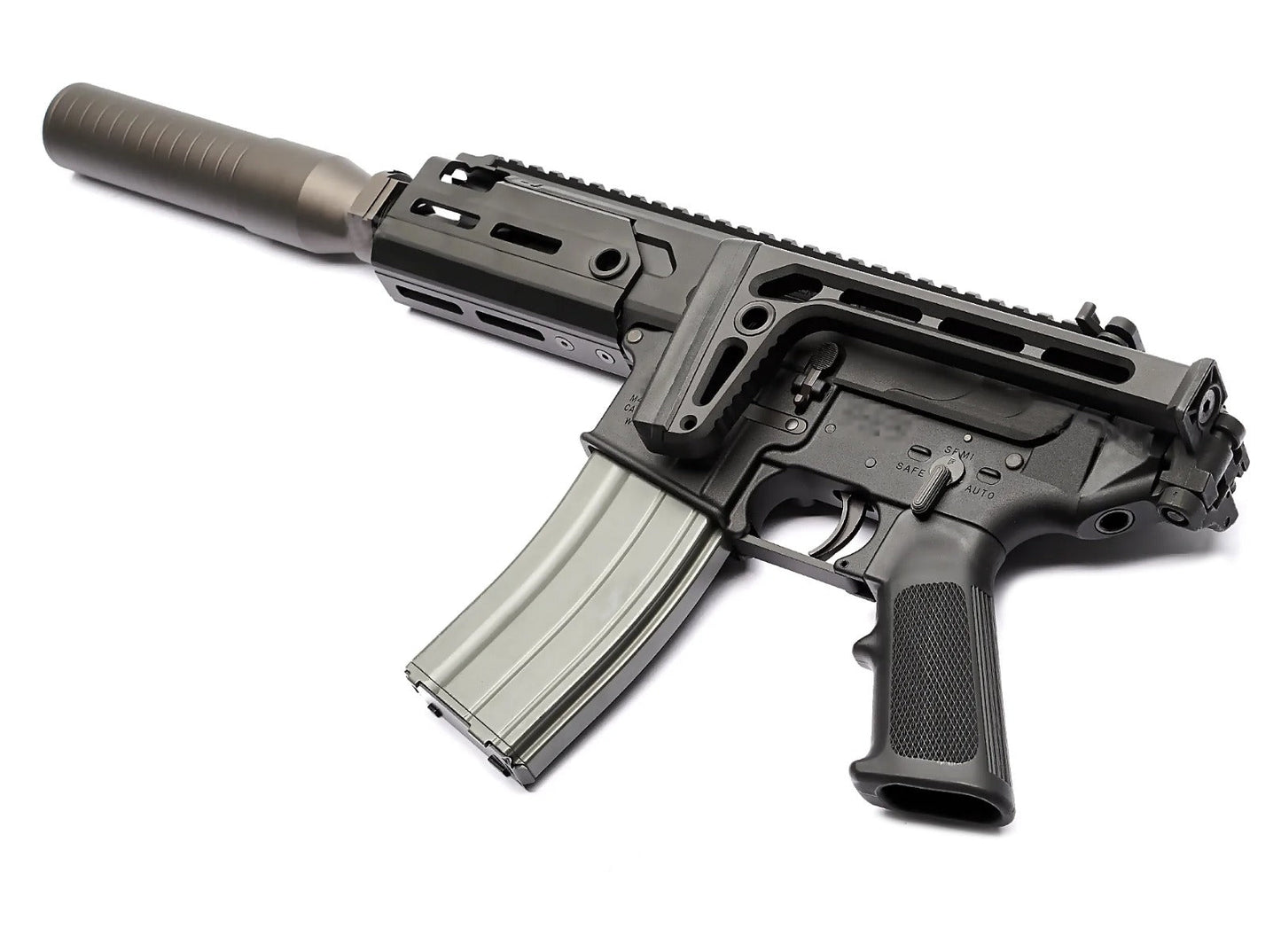 AA/APFG MCX Rattler SOCOME PDW Style Gas Blowback Rifle (Black)