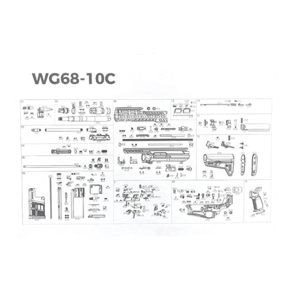 Well PRO XM5/XM7 MCX Spear Full Metal MWS GBB Rifle (Single Steel Bolt - WG68-10C)