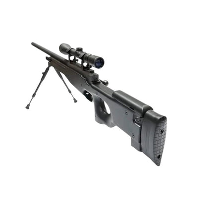 Well MB01 L96 Spring Sniper Rifle (Upgraded Steel Parts - Nylon Body - with Scope and Bipod)
