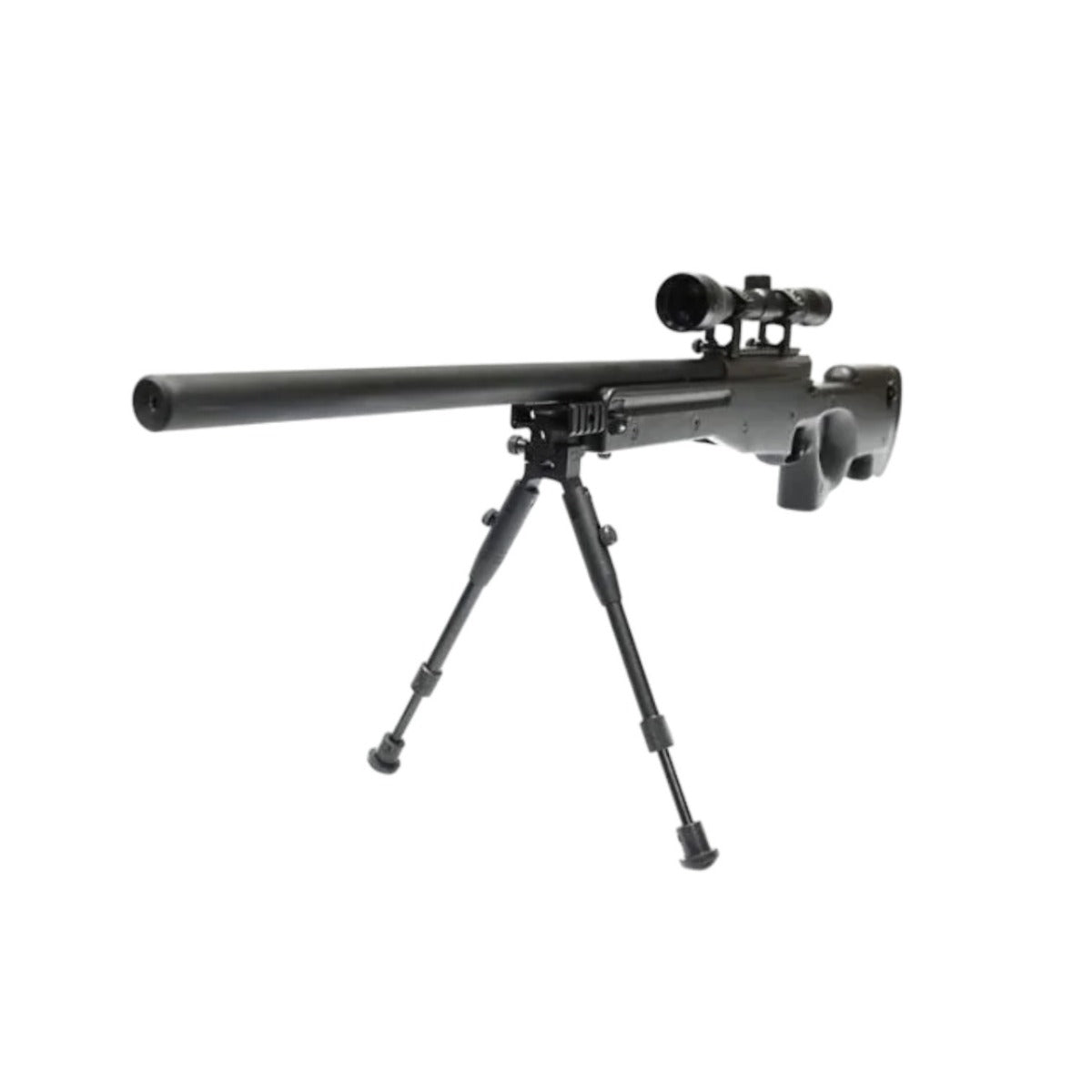 Well MB01 L96 Spring Sniper Rifle (Upgraded Steel Parts - Nylon Body - with Scope and Bipod)