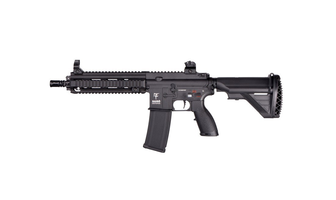 Saigo Defense Shogun AEG MK1 Airsoft Rifle with Gate ASTER II Bluetooth (Black Bundle)