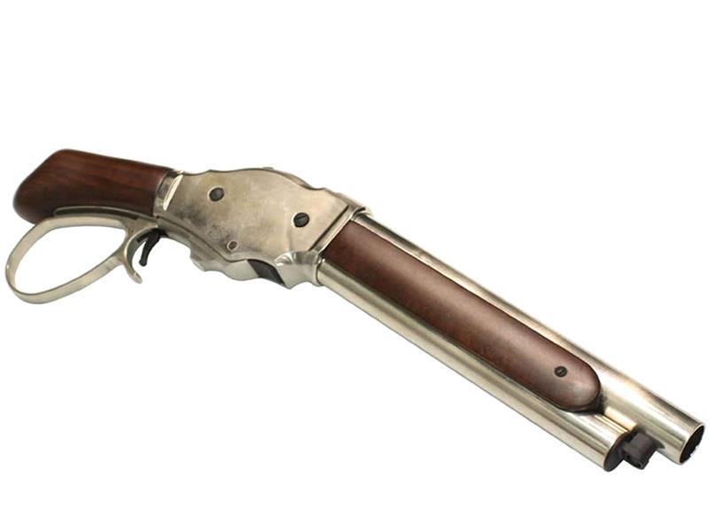 S&T M1887 Gas Shell Ejecting Shot Gun (S - Silver - Real Wood - STGS07SWSV)