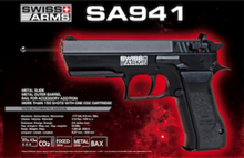 Swiss Arms 941 4.5mm/.177 Co2 Non-Blowback Pistol (Black - Cybergun - 288014)