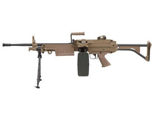 A&K M249 with Sound Control Drum Magazine (Skeleton Stock - AK-249-MK1 - Tan)