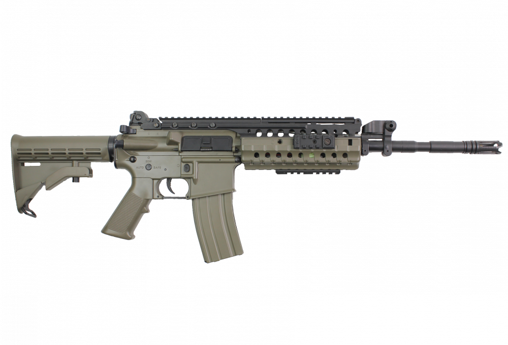 Double Bell M4 RIS (Metal/Polymer - Tan - inc. LIPO Bat. and Charger - BYT-05T)