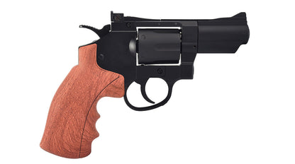 Hwasan 2.5" Co2 Revolver (4.5mm/.177 BB - Black - Faux Wood Grip)
