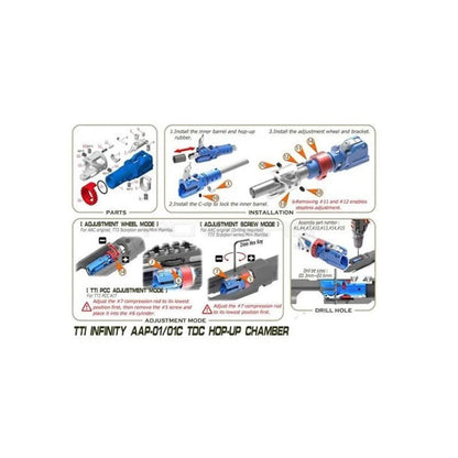 TTI Infinty AAP01/ AAP01C One piece Full CNC TDC hop up chamber - BK TTI-P0043-BK