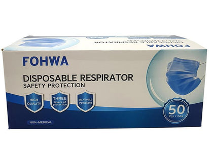Fohwa Disposable Blue Masks (50pcs - Box Packed - 0% VAT)