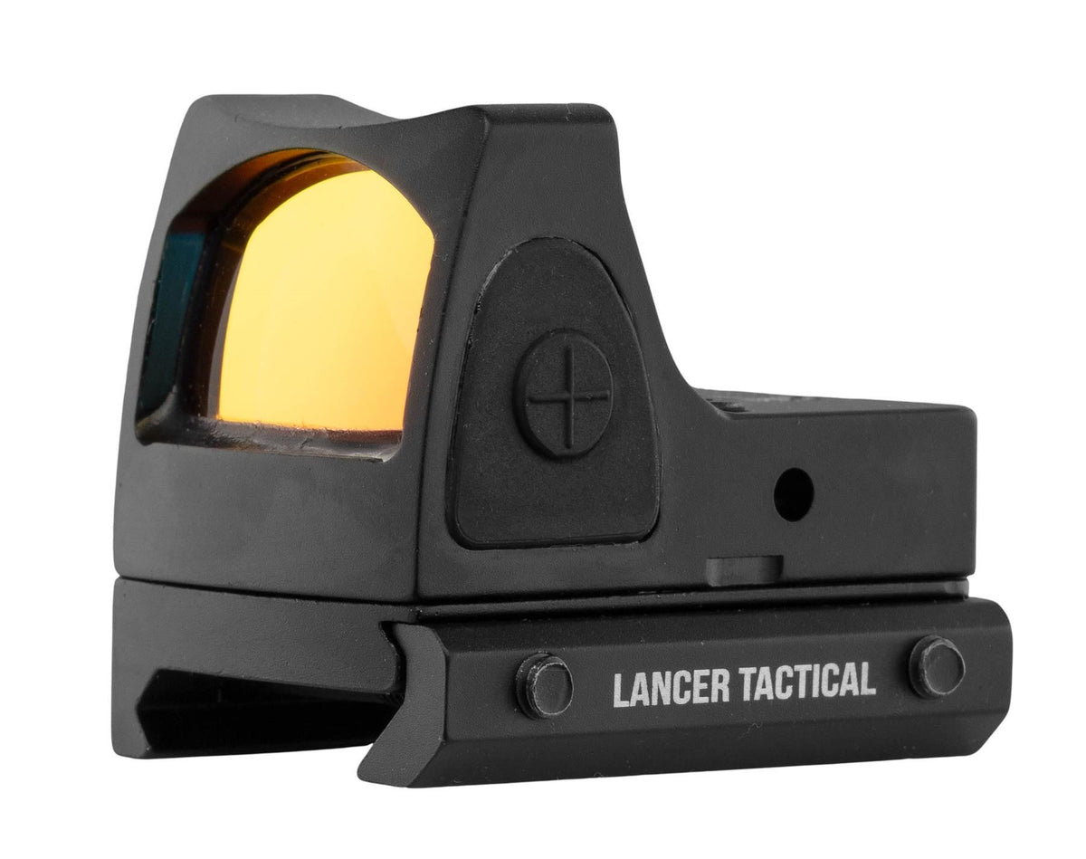 Lancer Tactical Compact Red Dot Reflex Sight w/ Rubberized Controls - Black