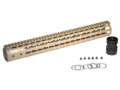 Ares Octa Arms 15" Keymod System Handguard Set (Tan) (KM-001S-DE)